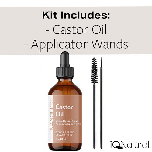 Eyelash Growth Kit - 100% Organic Castor Oil